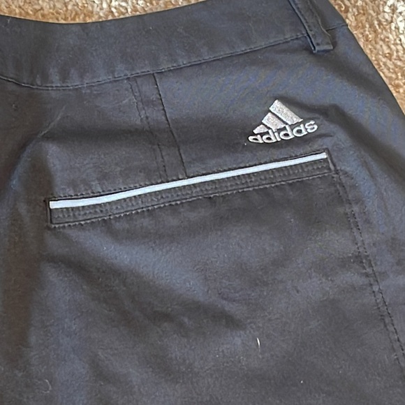 Adidas Mens Shorts Chino Golf Black CoolMax Polyester 10" Inseam - Picture 6 of 8